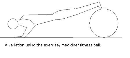 A variant using the exercise/ medicine/ fitness ball.